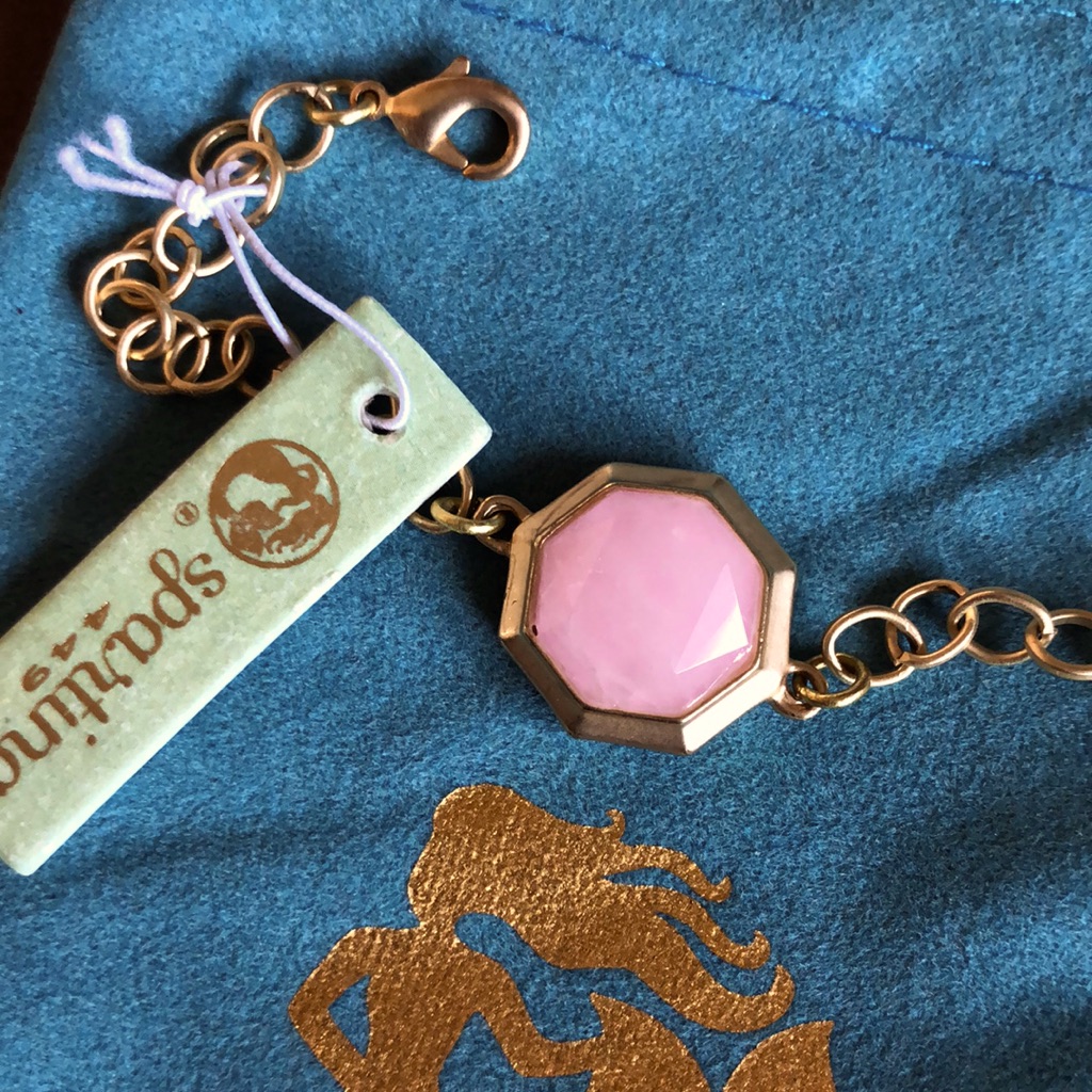 Nwt Spartina 449 Rose Quartz Gold Bracelet 20$